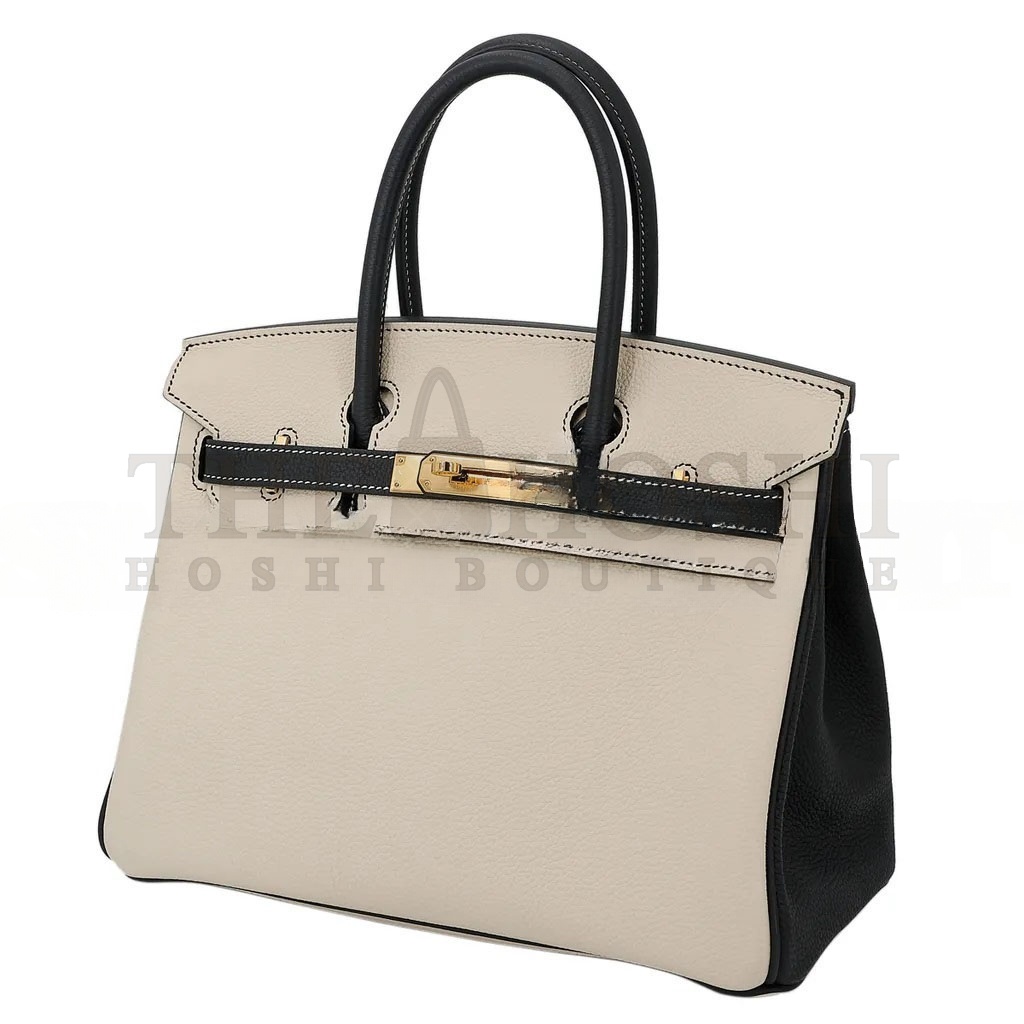 H**me5 BIRKIN 25 EPSOM MILKSHAKE WHITE TINWARE GREY GOLD BUCKLE BAG H028368CK3S (25*20*13cm) Master Quality